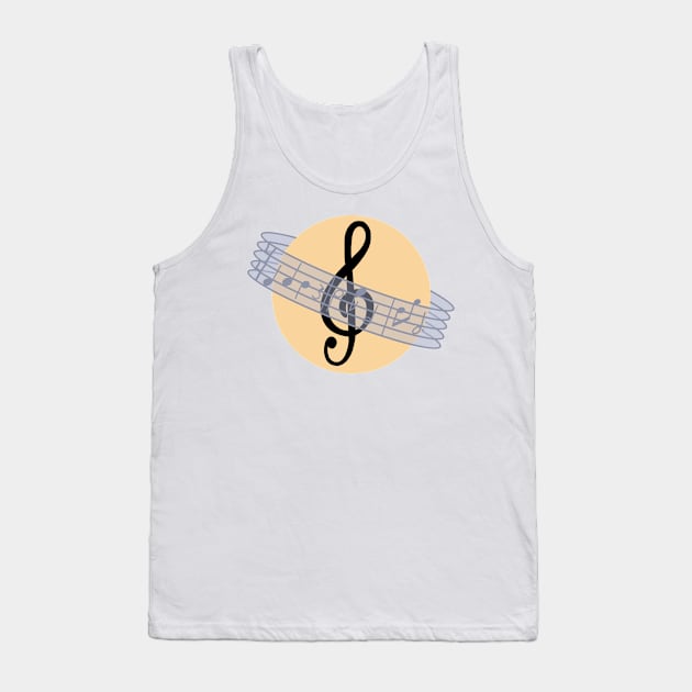 Treble Planet Tank Top by nats-designs